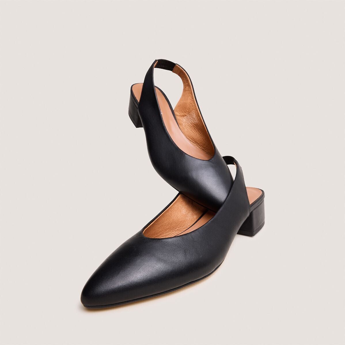 JONAK Ballerines slingback pointues en cuir, VINCE