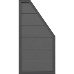 TraumGarten DESIGN WPC anthrazit Anschluss 90 x 180 auf 90