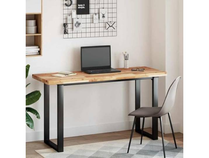 KTHLBRH Rechteckige Tischplatte 160 x 50 x 4 cm Massivholz Akazie Robuste 4 cm Dicke, pflegeleicht, Esstisch oder Bistrotisch, nur Tischplatte