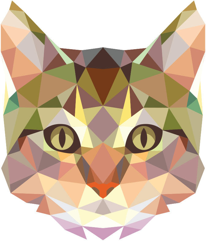 Ambiance-sticker Sticker Origami tête de chat