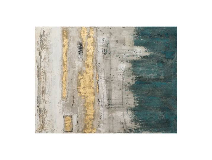 Leinwandbild Arte, Alldecor, beige/petrol/gold