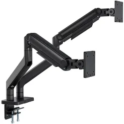 Digitus Dual Monitorhalterung, 2x 45", 2x 20 kg (Tisch, 45", 10 kg), Monitor Halterung, Schwarz