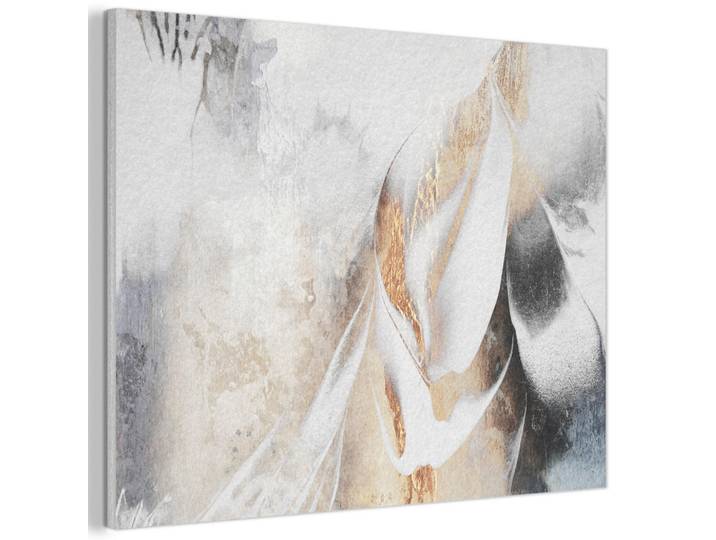 MuchoWow Akustikbild - Luxus - Abstrakt - Gold - Weiß - 70x50, Goldfarben, Kunststoff, Rechteckig, 70x50x0.9 cm, Wandverkleidung, Akustikpaneele