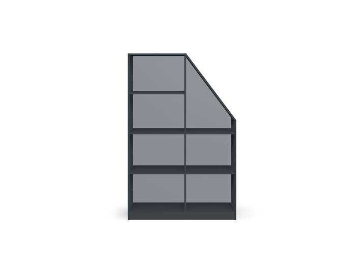 Dachschrägenschrank schwarz Premium Dekore Schwarz