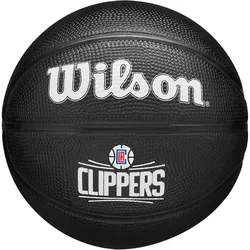Wilson NBA Los Angeles Clippers Team Tribute Mini Basketball black/white 3