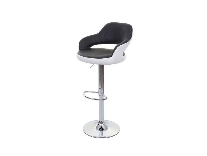 PROREGAL® Barhocker Barstuhl stylisch Sitzhöhe 61-81cm mit Lehne Kunstleder Farbe (1 St)