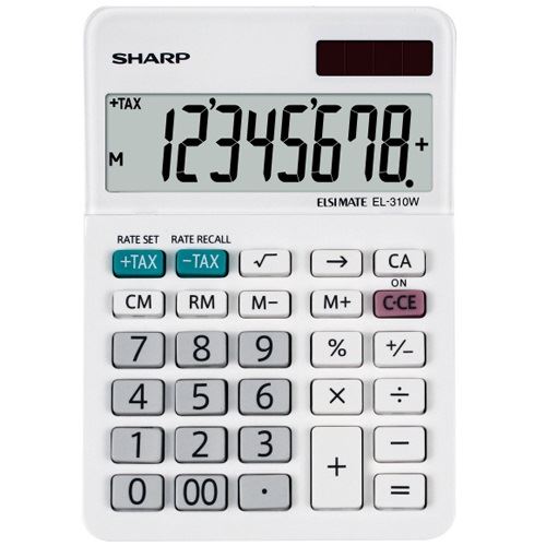 SHARP EL-310W Tischrechner weiß