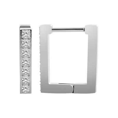 Paar Creolen LADY, silber (silberfarben), Ohrringe, Damen, Creolen