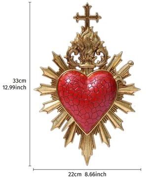 Uplift Treasures Heart Shaped Arrow Wall Pendant Resin Hanging Decor a