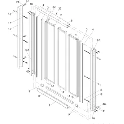 HSK Ersatzteile 6x Gelenkrolle komplett, E50261- E50261