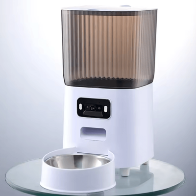 Inspire Curations Smart 5L Automatic Cat Feeder With Camera & Dual Bowls single Bowl Video