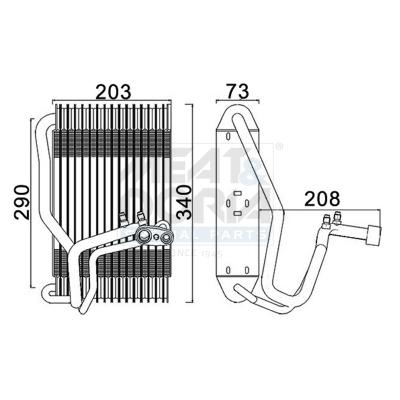 MEAT & DORIA Verdampfer, Klimaanlage 997140 für VAG