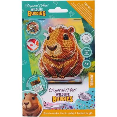 Craft Buddy CAFGR-33GEN102 - Crystal Art, Capybara Wildlife Buddies Jungle, Diamant-Malerei-Set
