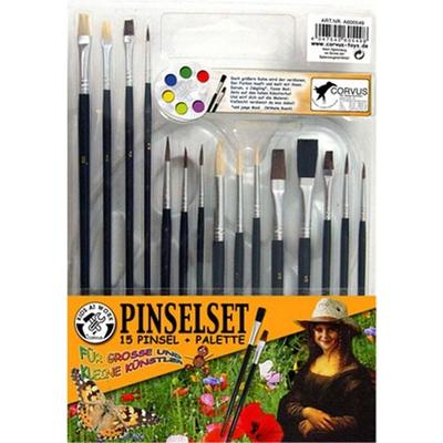CORVUS Kids at Work Pinselset + Platte (15 Pinsel)