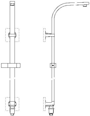 Ideal Standard Brausesystem A1531AA mit integrierter Umschaltung, verchromt