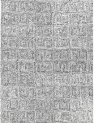 EXQUISITE RUGS Caprice Hand-tufted New Zealand Wool Black/Grey Area Rug.