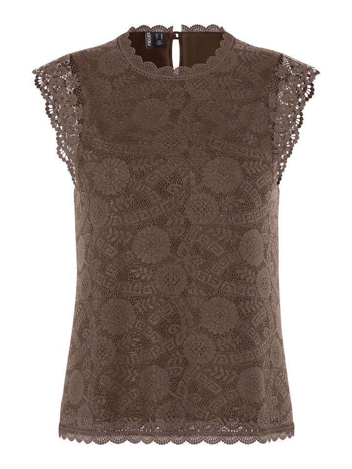 Pieces Bluse in Hellbraun - XL