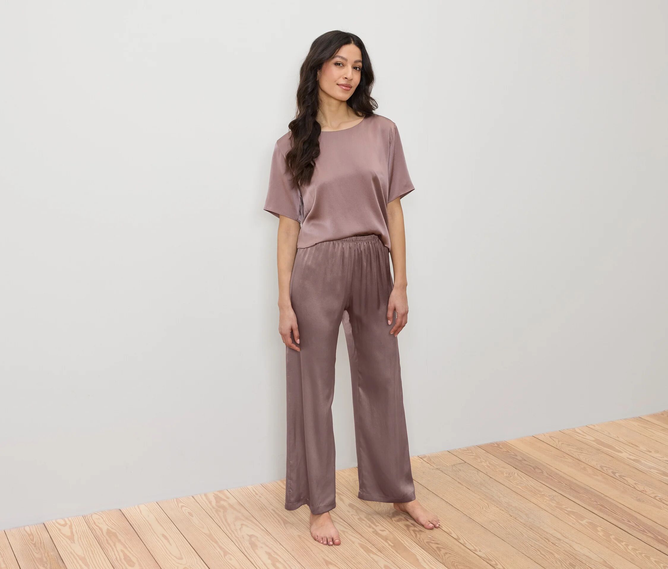 Tchibo - Loungehose aus reiner Seide - Damen - Gr. 44 - braun