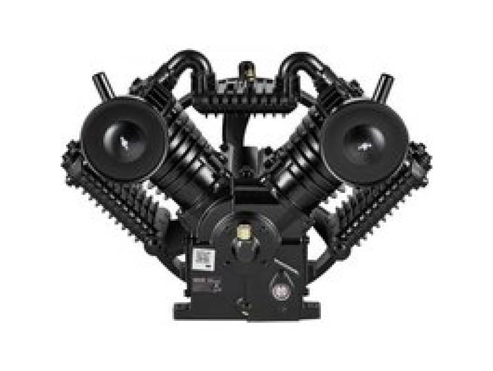VEVOR Luftkompressor Pumpenkopf 10PS 12bar Druckluft Aggregat 4 Zylinder, Kompressoraggregat für Werkstatt & Garage, Ersatzkopf aus Gusseisen, Zweistufig, 850 L/min Luftdurchsatz, mit Riemenscheibe