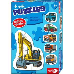 Noris Puzzle 606012167, 6 erste Puzzles - Fahrzeuge, 2, 3, 4 & 5 Teile, ab 3 Jahre