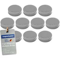 Magnetoplan Ergo medium Magnete grau 10St