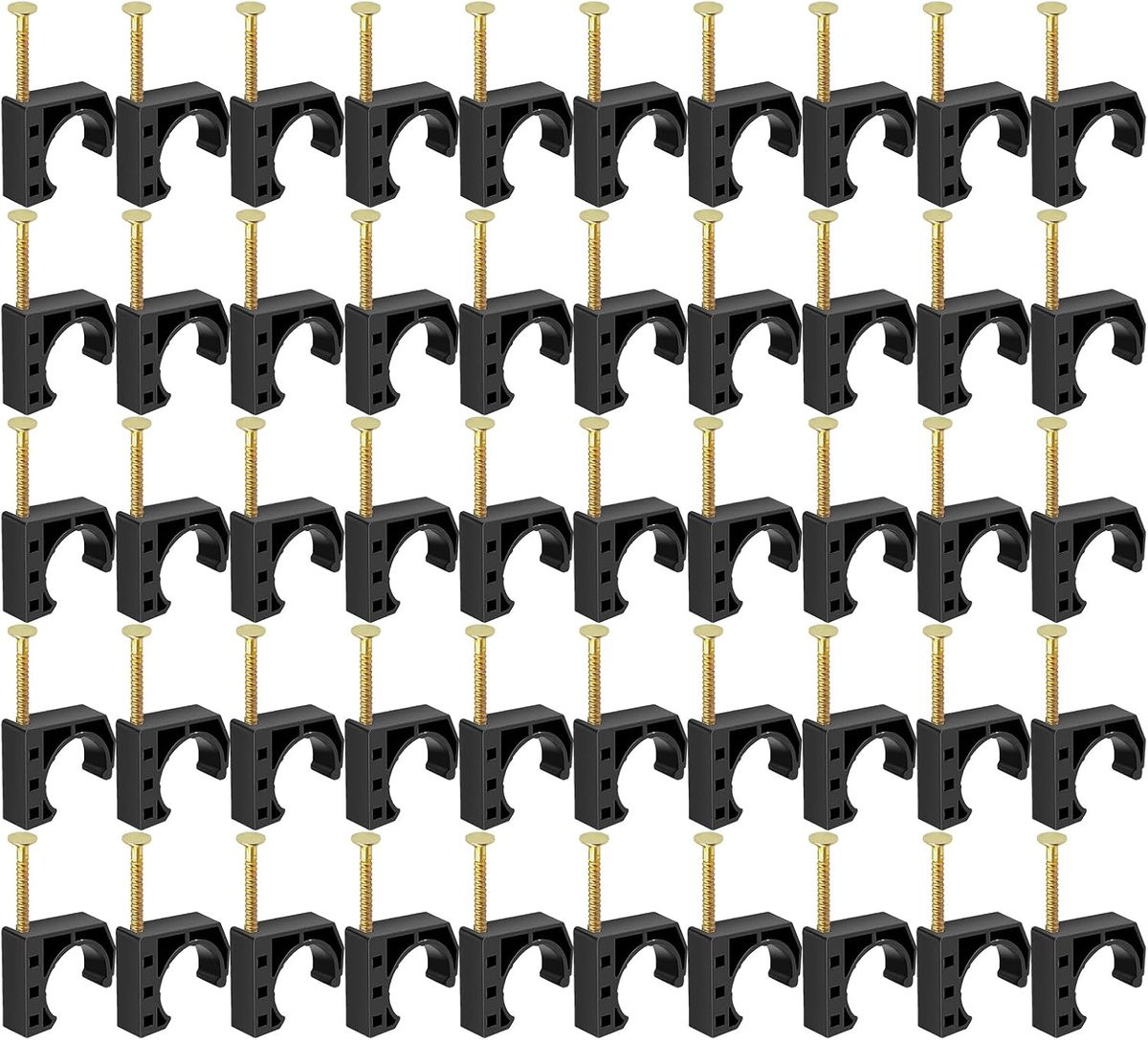 50 stuks Klemhaken met spijker - Antislip J-haken voor buismontage - Enkele attribuut