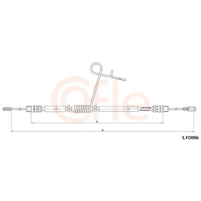 COFLE Seilzug, Feststellbremse 1fo006 für Ford