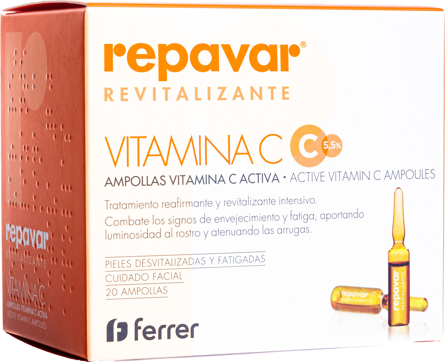 Repavar Ampollas Revitalizante con Vitamina C 20 Unidades