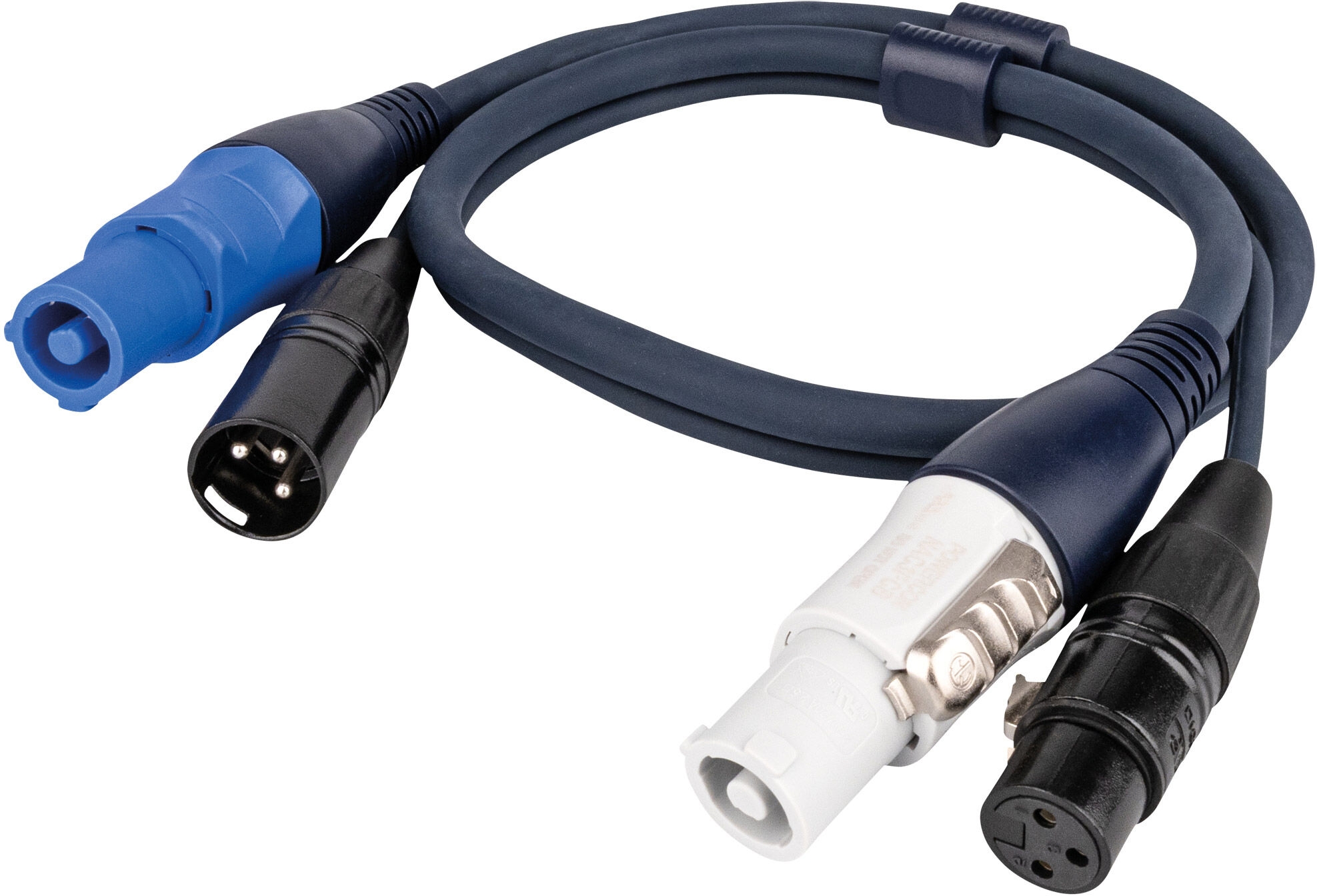 DAP Audio Fp17 Hybridkabel – Powercon & 3-Poliger Xlr – Audio/strom 0,75 M