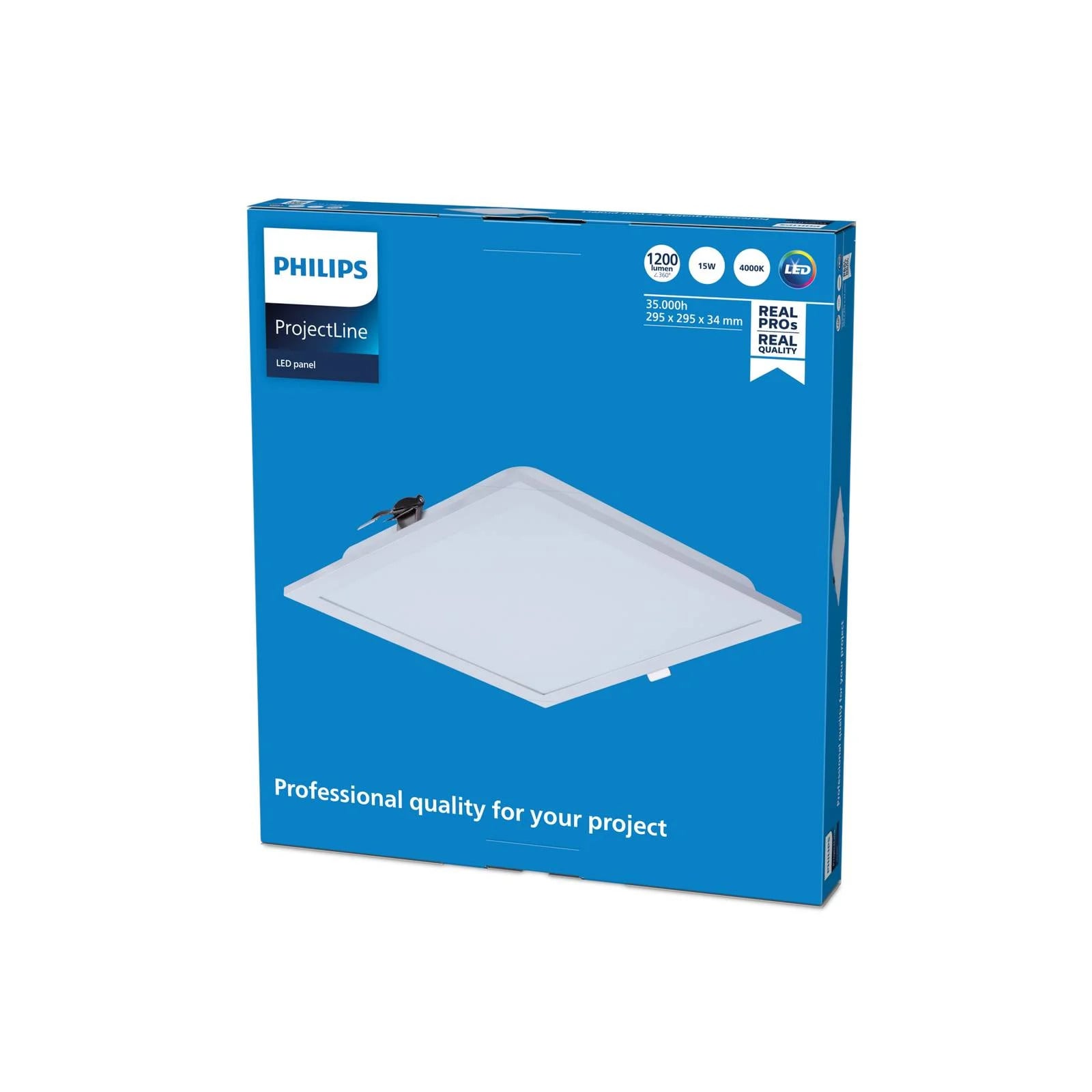 Philips ProjectLine LED-paneel voor kantoor en thuis, wit, inbouwmodel