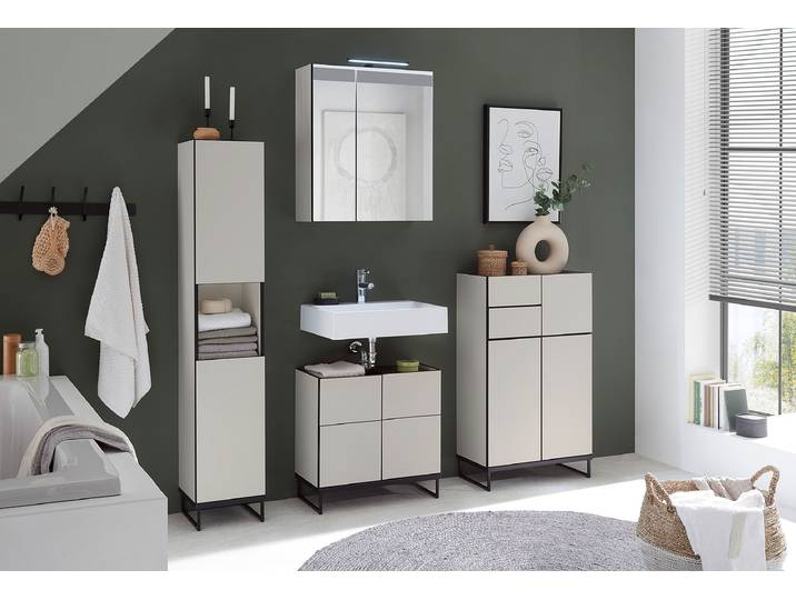 Meuble bas 60 x 102 x 31cm Beige/Cachemire