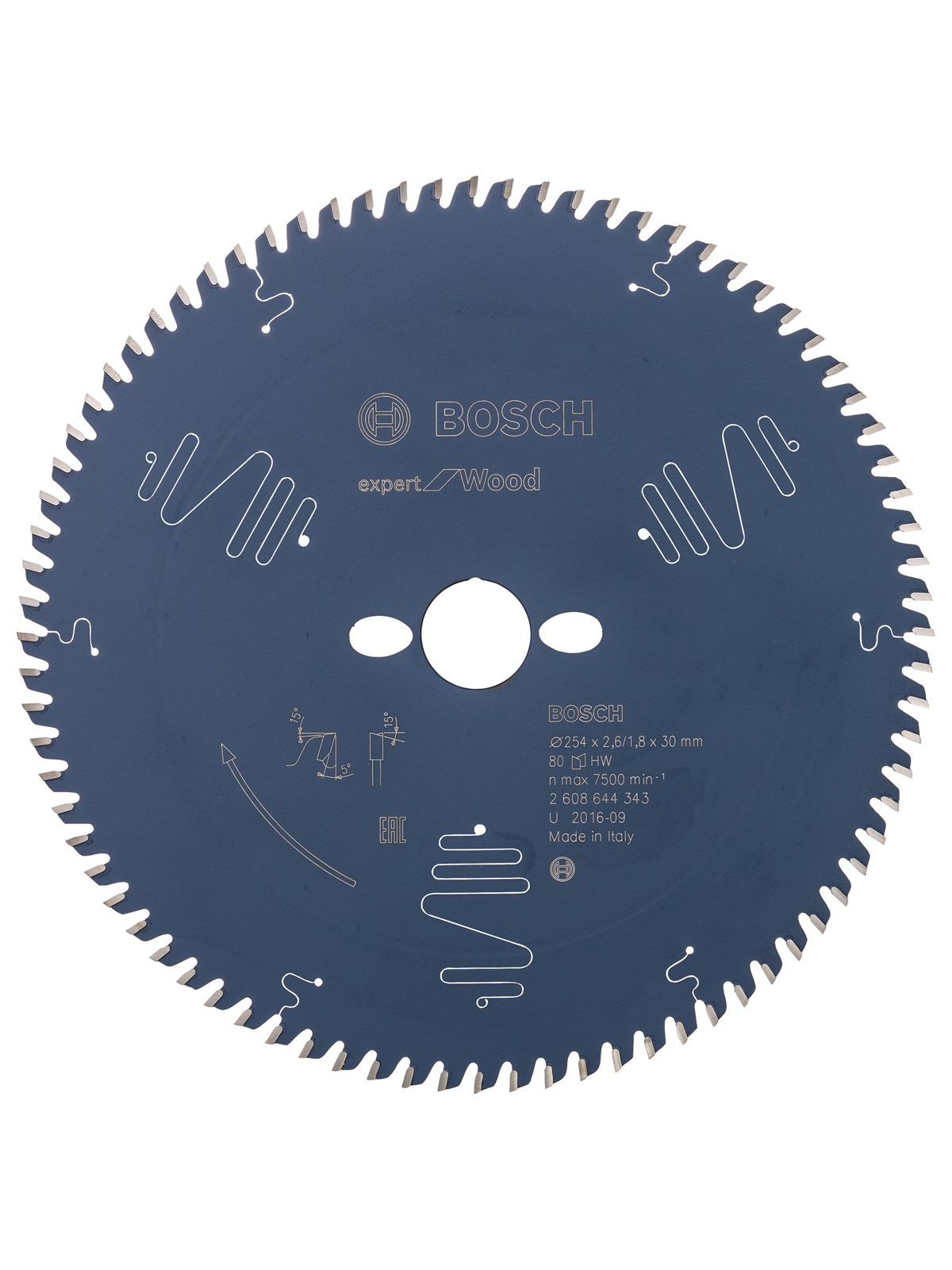 Bosch RUNDSAVKLINGE 254X2.4X30MM 80T EXP WOOD