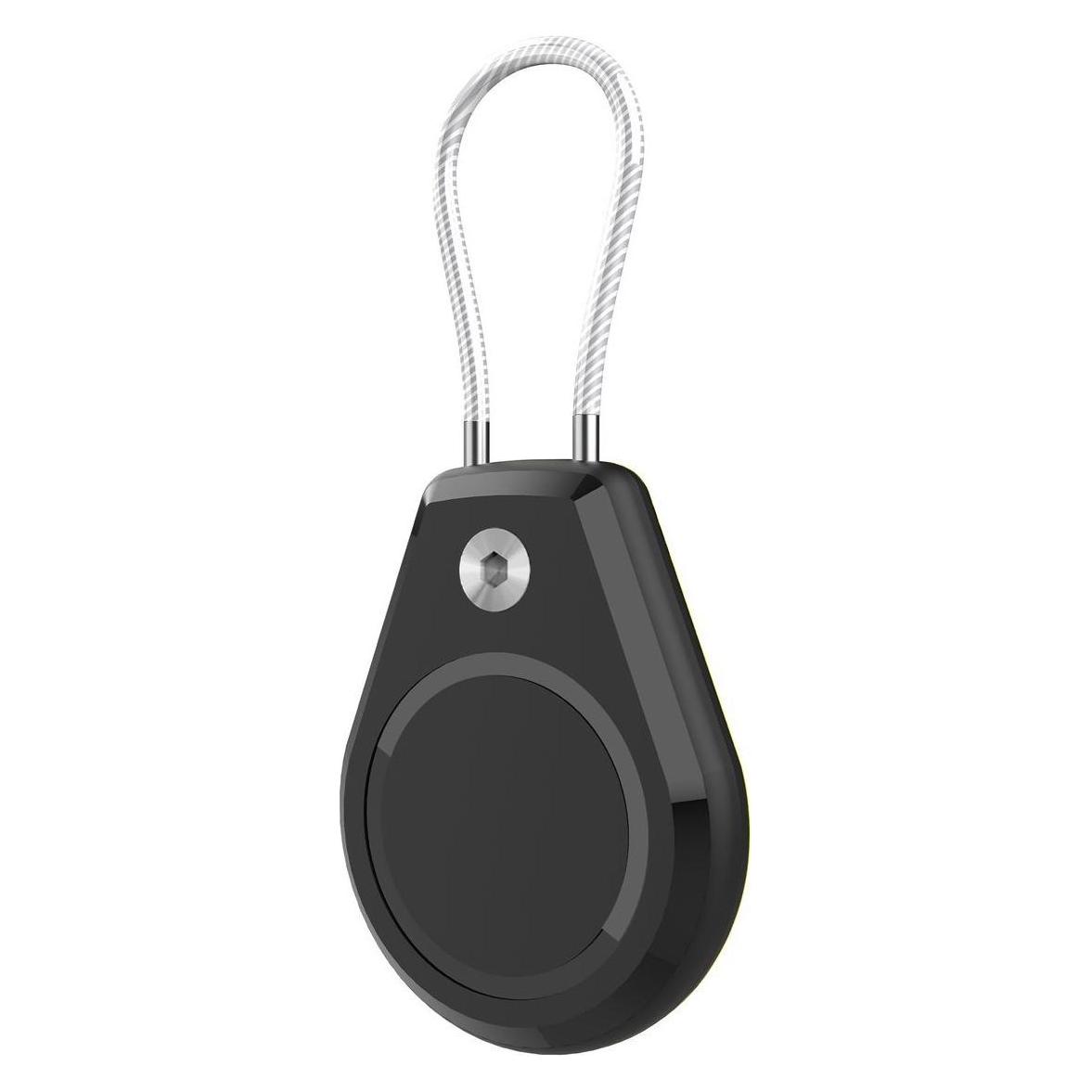 Hurtel Wasserdichte Apple AirTag-Hülle mit Stahlkabel - Schwarz (1404978613)