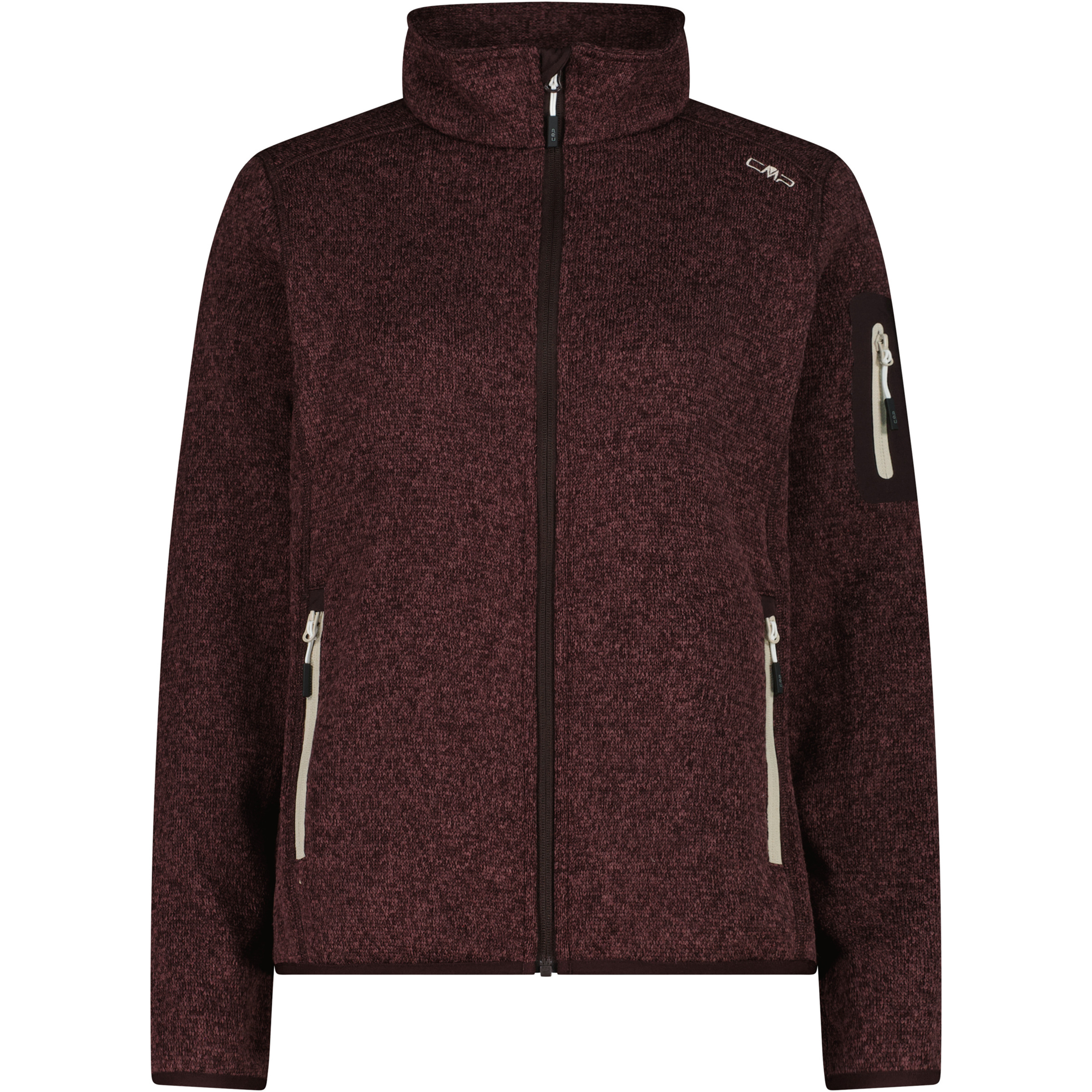 CMP Strick Fleece Damen Fleecejacke rot Größe XL Trekking Atmungsaktiv