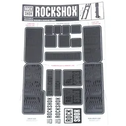 ROCKSHOX Sticker Decal Set für Boxxer | Domain Tauchrohre schwarz mat