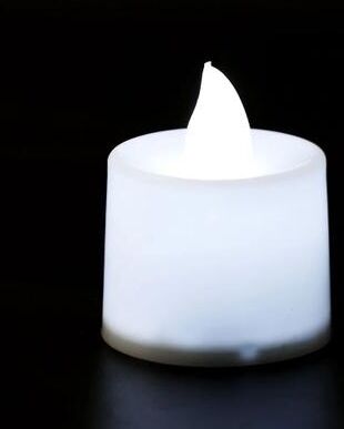 Uplift Treasures Red White Striped Flameless LED Christmas Candles white