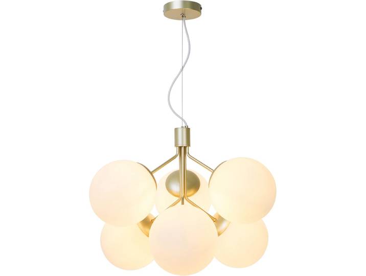 Nordlux Ivona-hanglamp-6xE27-opaal glas/messing