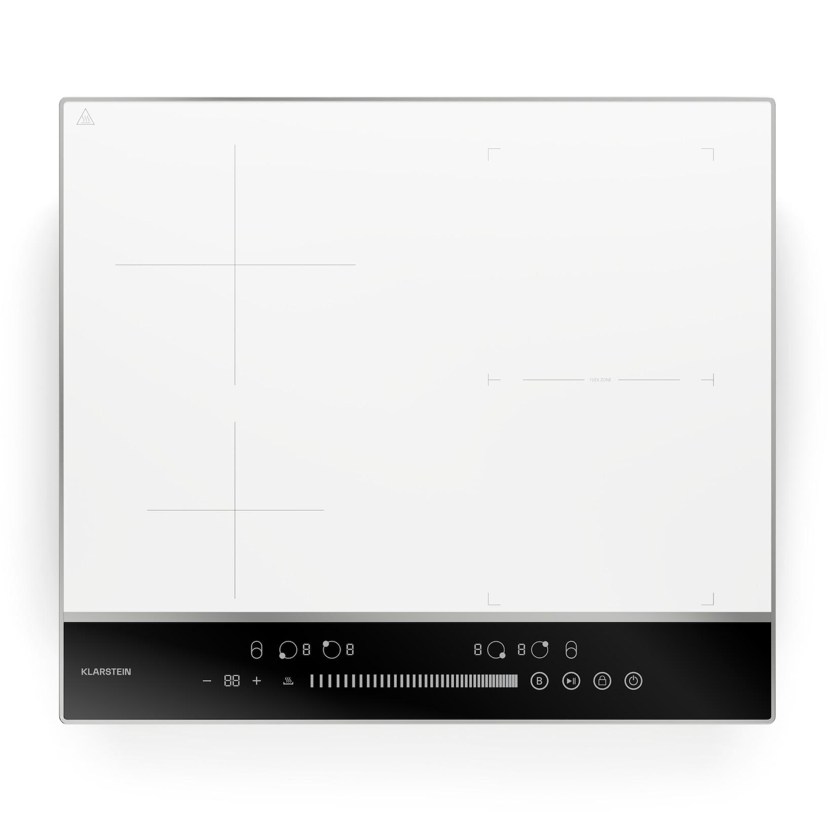 DualTone Hybrid Induktionskochfeld Flex Zone LED Display Slider Control 7200 W Weiß