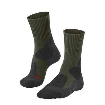 Wandersocken FALKE "TK1 Adventure", Herren, Gr. 39-41, Sockengröße, grün (7830, olive), Obermaterial: 42% Polypropylen, 37% Polyamid, 20% Wolle, 1% Elasthan, unifarben, Socken