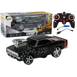 Ferngesteuertes Auto 1:18 Drift 360 Lights Sounds Schwarz