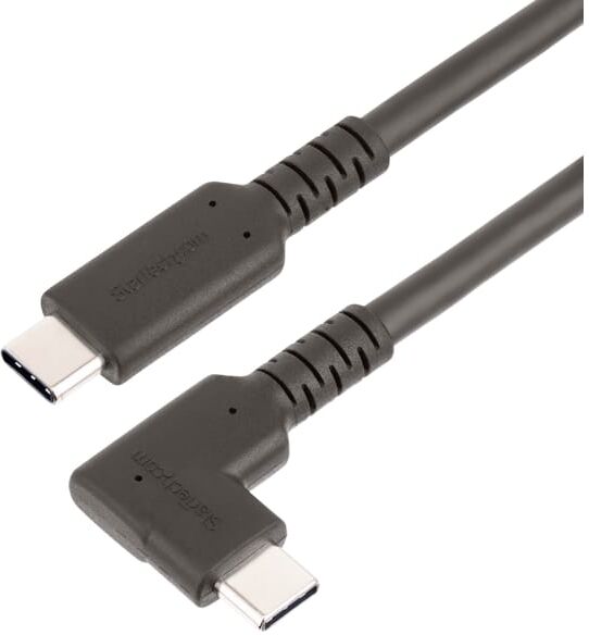 StarTech 3ft (1m) Rugged Right Angle USB-C Cable, USB 10 Gbps,