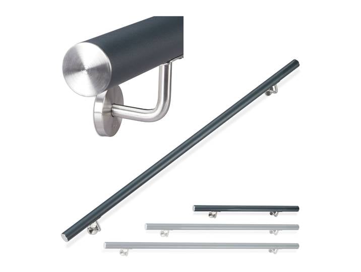 Handlauf Aluminium 1000 mm Anthrazit-Silber