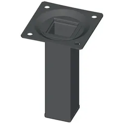 Alfer Element System Möbelfuß schwarz RAL 9005 25x25mm H.600mm Platte