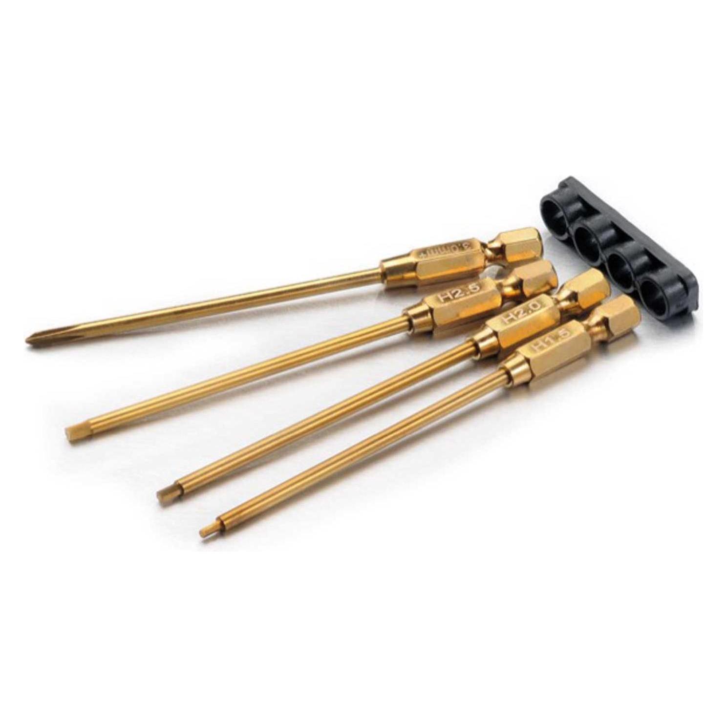 Absima Titanium RC Power Bit Set - Hex 1.5/2.0/2.5 Phillips 3.0 (3000110)