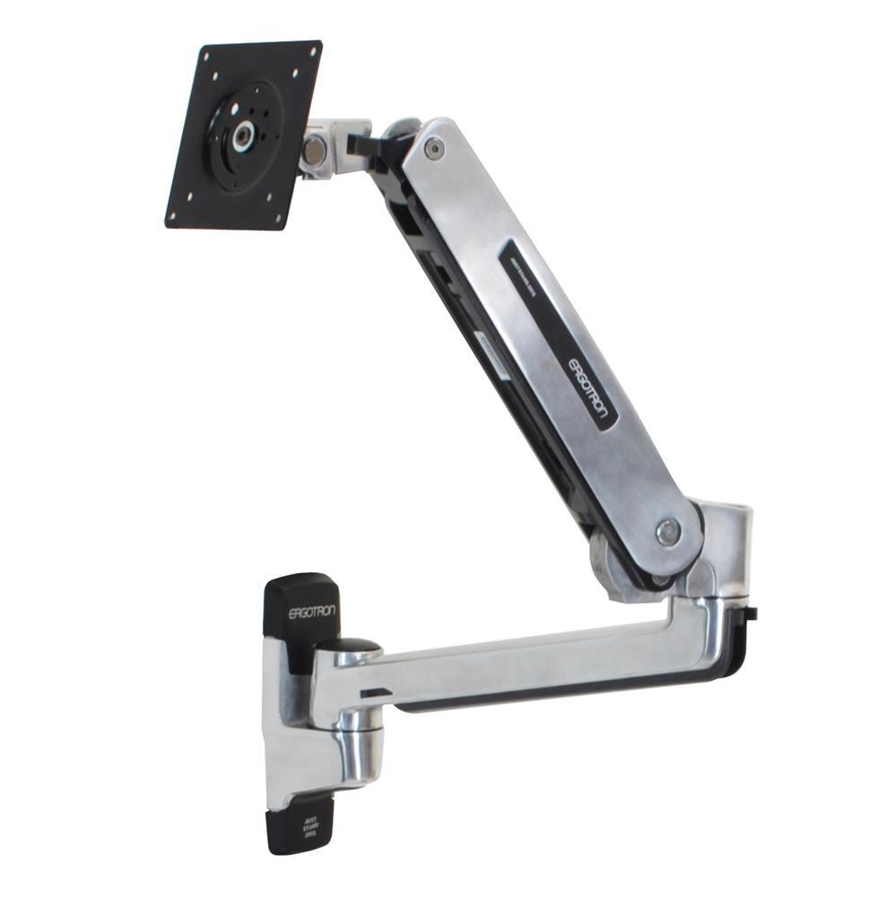 Ergotron LX Sitz-Steh-Wandmontage Monitorarm für einen Monitor bis 106,68 cm 42 Zoll Aluminium 45-353-026