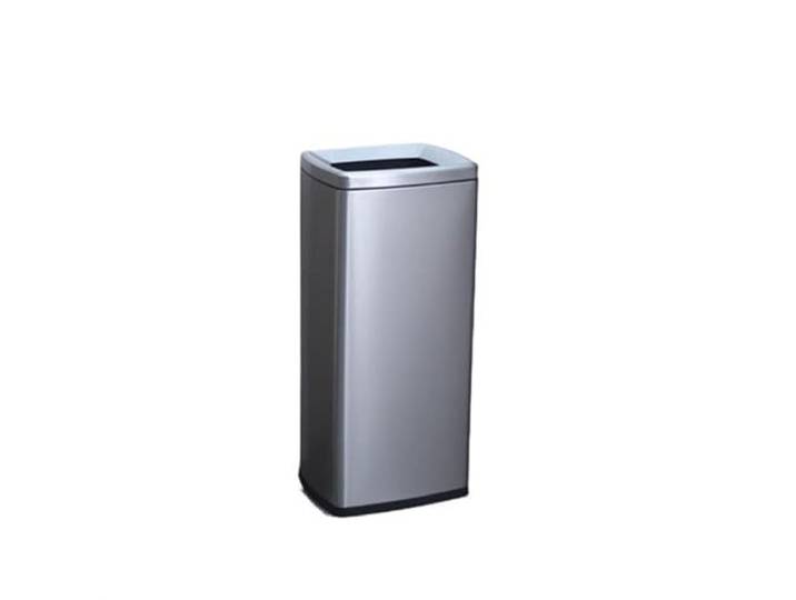 GLigeT Abfalleimer Waschraum-Papierhandtuch, Edelstahl-Mülleimer, groß, kommerziell, großes Fassungsvermögen, vertikal, quadratisch, ohne Deckel, offener Mund Mülleimer (Color : A, Size : L)