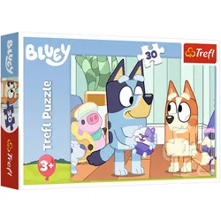 Puzzle - 30 - Mit Bluey Trefl 18324 macht es immer Spaß