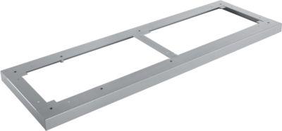 Schäfer Shop Genius Stahlsockel TETRIS WOOD, für Regale/Schränke B 1200 mm, weißaluminium