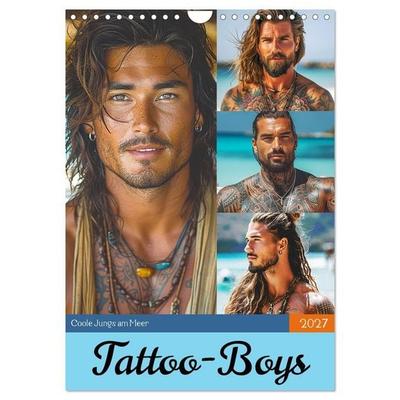 Tattoo-Boys. Coole Jungs am Meer (Wandkalender 2027 DIN A4 hoch), CALVENDO Monatskalender