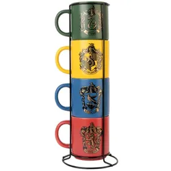 Harry Potter - Set 4 keramických hrnků se Ständer 300 ml Bradavické koleje